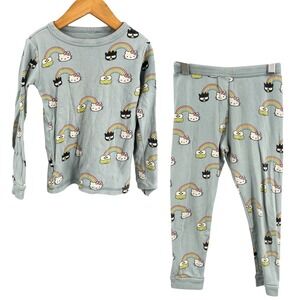 Tea Collection x Hello‎ Kitty Pajama Set Size 5 Rainbows Keroppi Badtz-Maru
